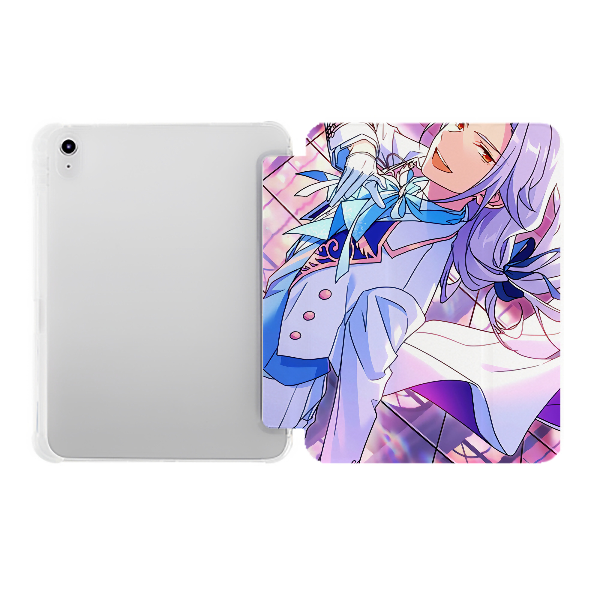（画像用） あんさんぶるスターズ! Ensemble Stars IPad ケース ペン収納付き 三つ折りスタンド PUレザー×シリコン 対応機種9.5/10.5/10.9インチ